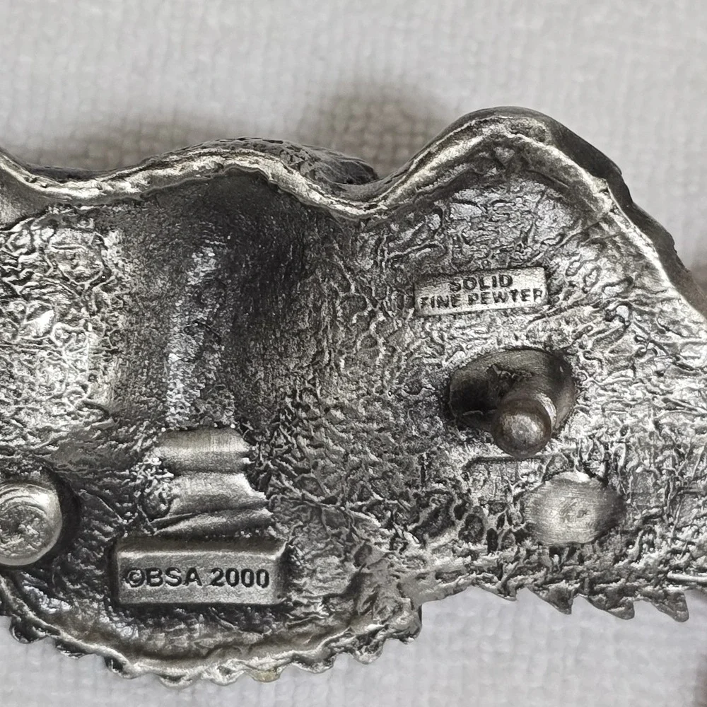 Vintage 2000 Boy Scouts of America Eagle Scout Belt Buckle Solid Fine Pewter 5